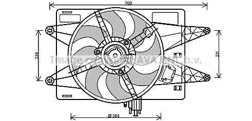 AVA QUALITY COOLING Ventilators, Motora dzesēšanas sistēma FT7558